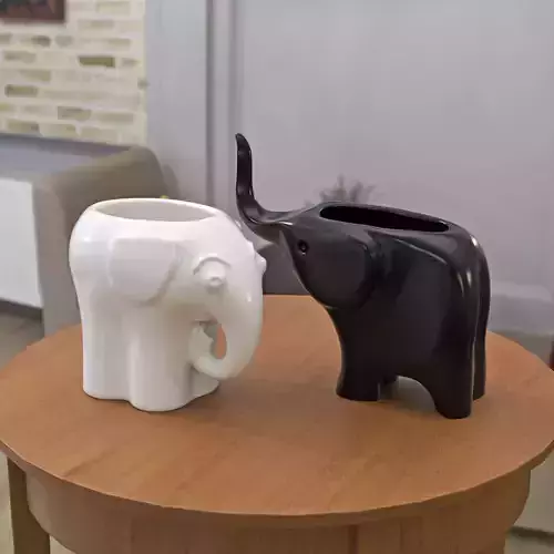Two Elephant Pot Planter