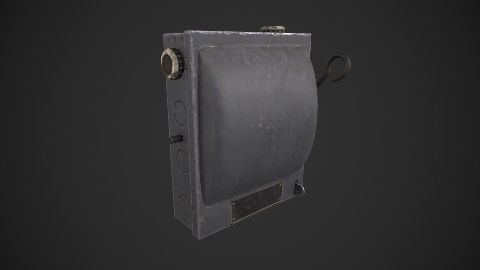 Fusebox Electric Meter Low-poly 3D model_9