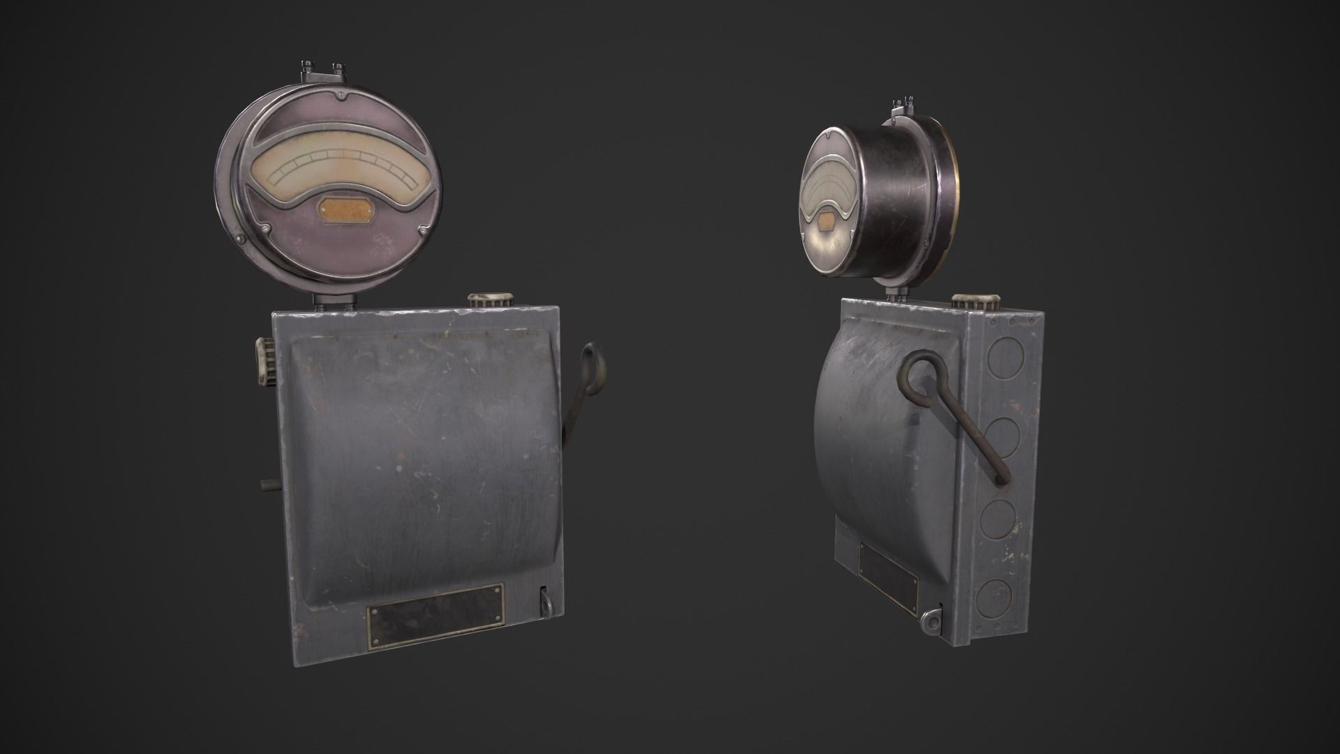 Fusebox Electric Meter Low-poly 3D model_3