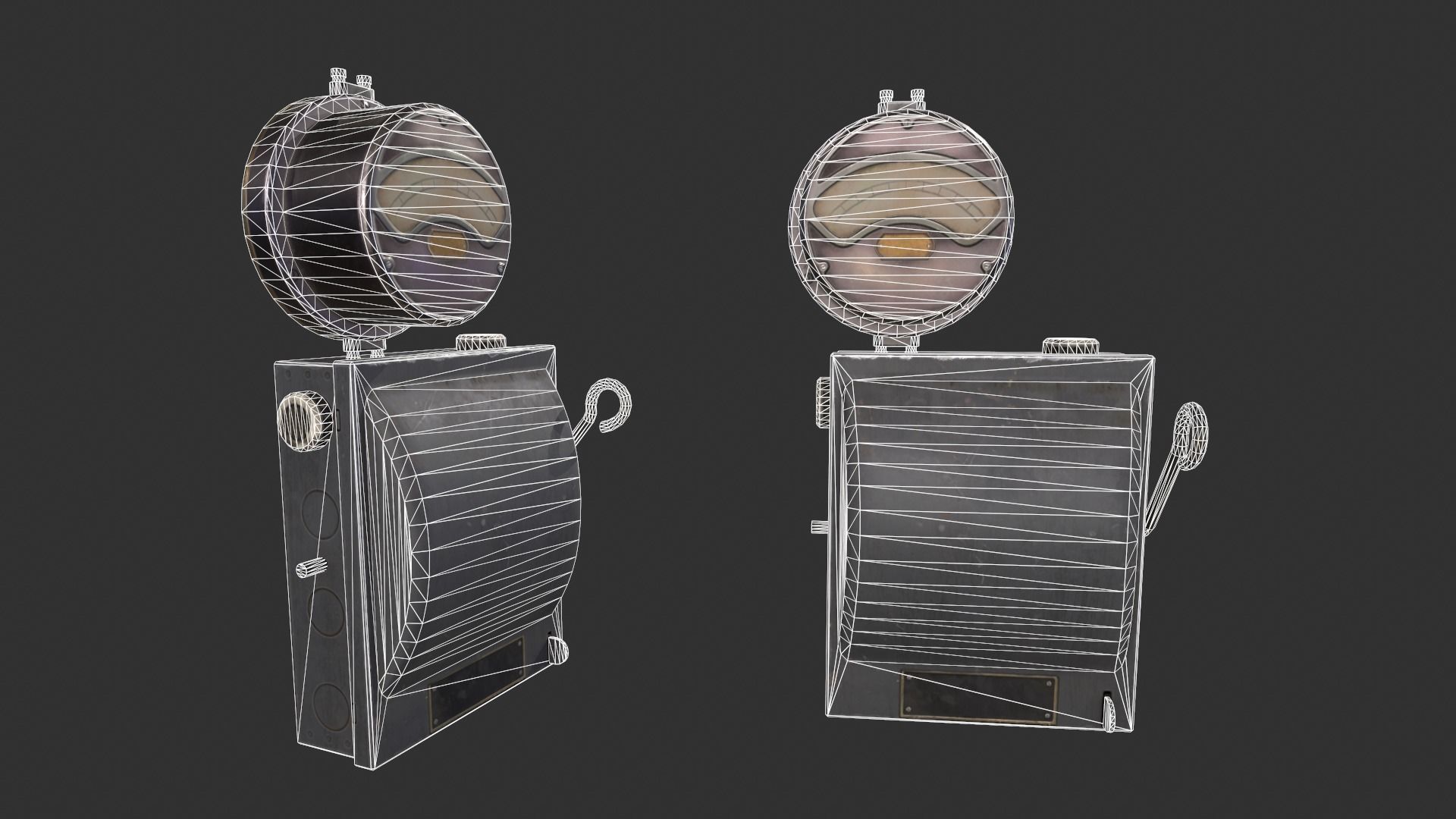 Fusebox Electric Meter Low-poly 3D model_6