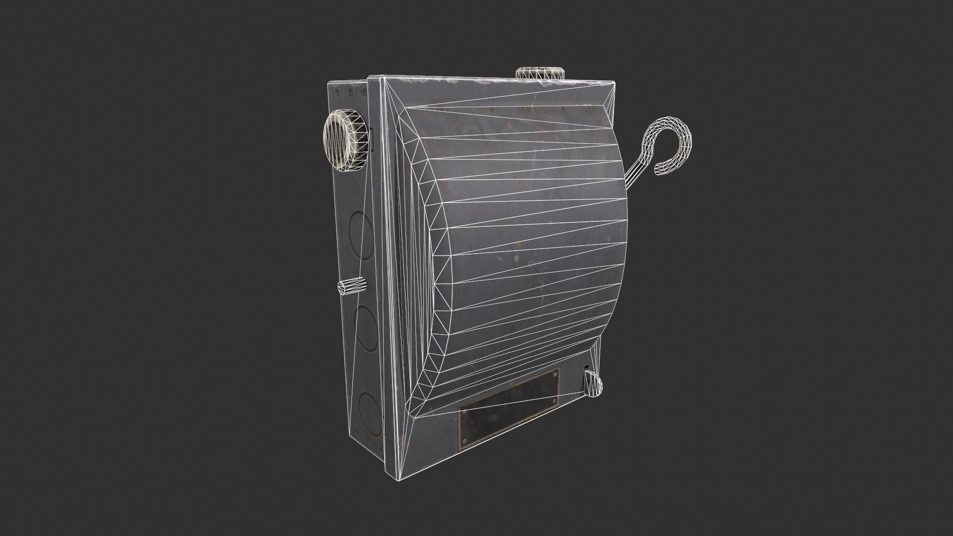 Fusebox Electric Meter Low-poly 3D model_10