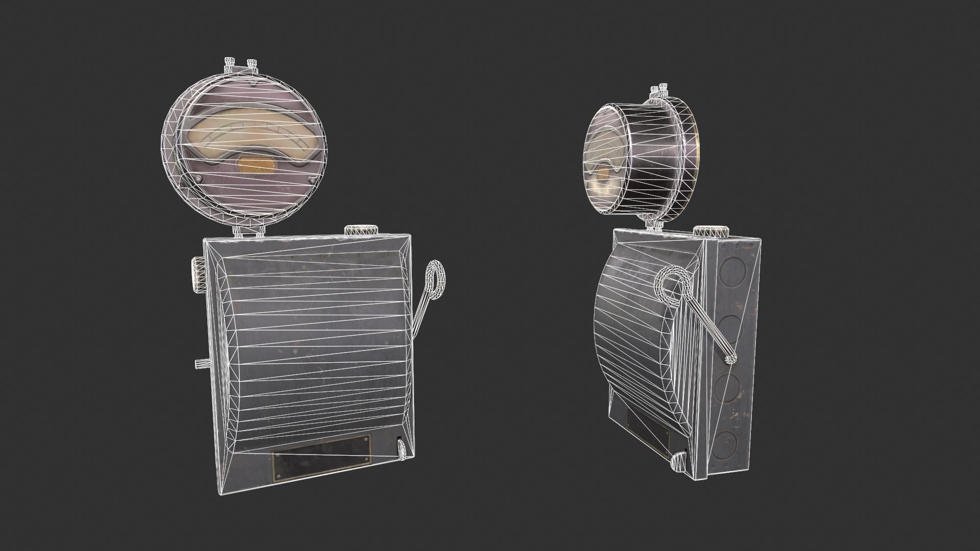 Fusebox Electric Meter Low-poly 3D model_4