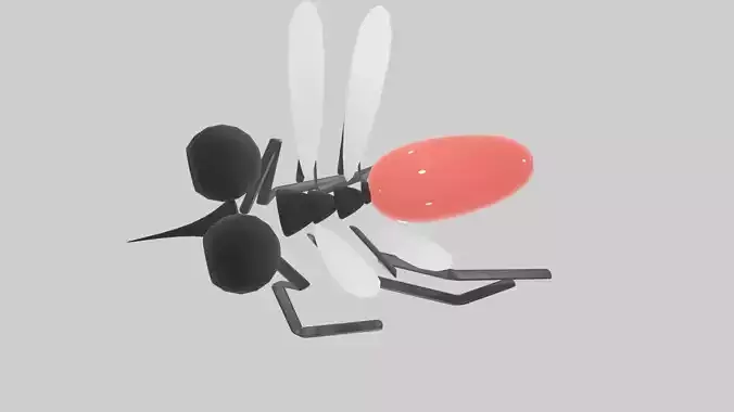 mosquito blood eater low poly