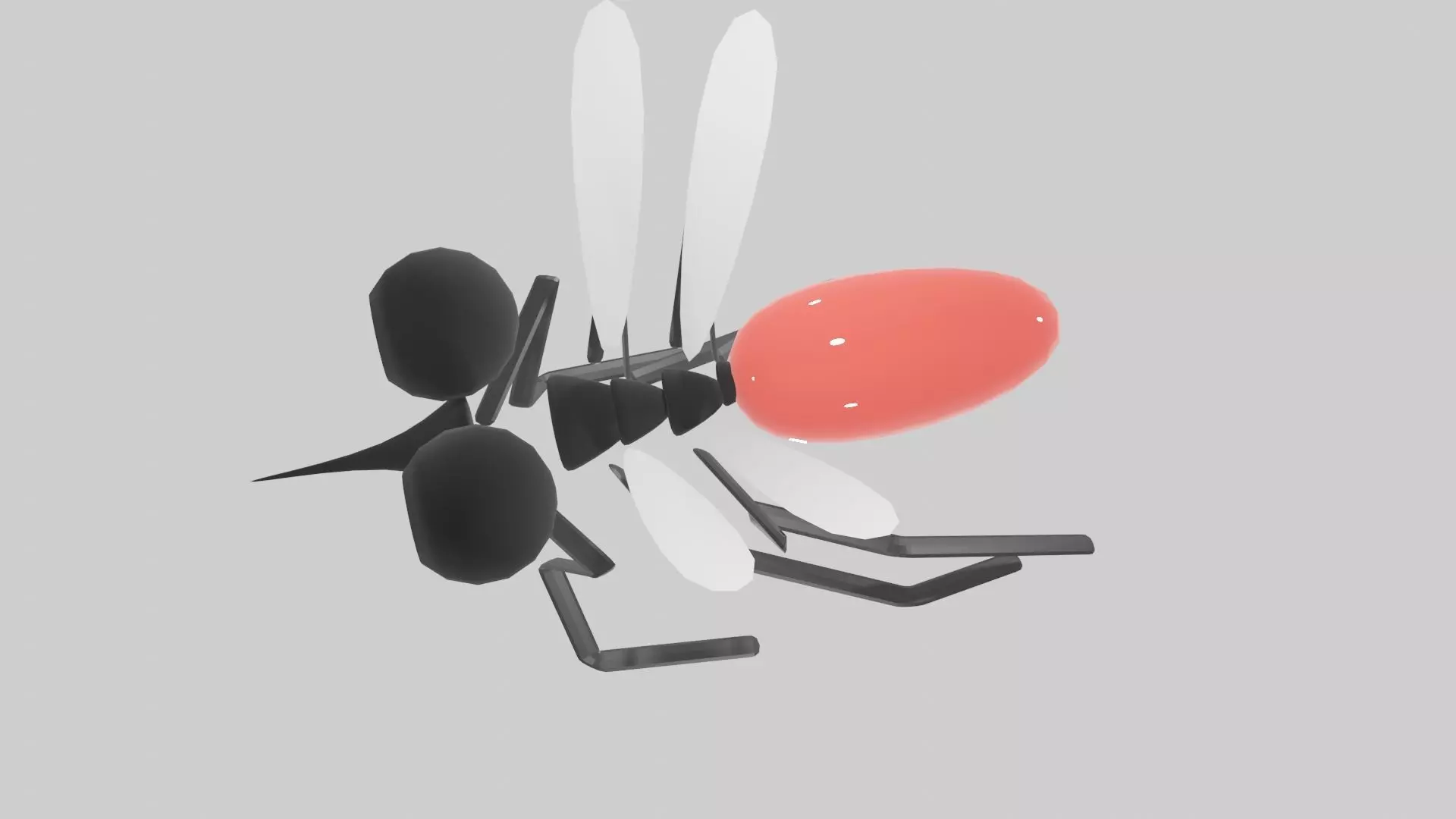 mosquito blood eater low poly 3D model