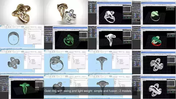 Fusion light weight gold ring