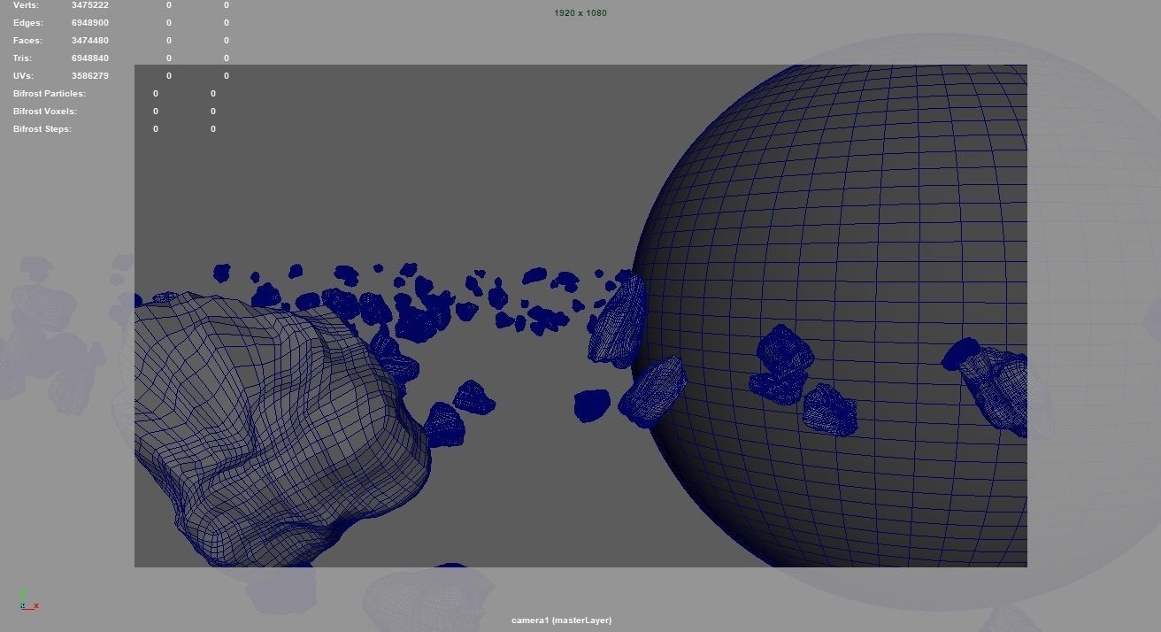 Space meteorite 3D model_3