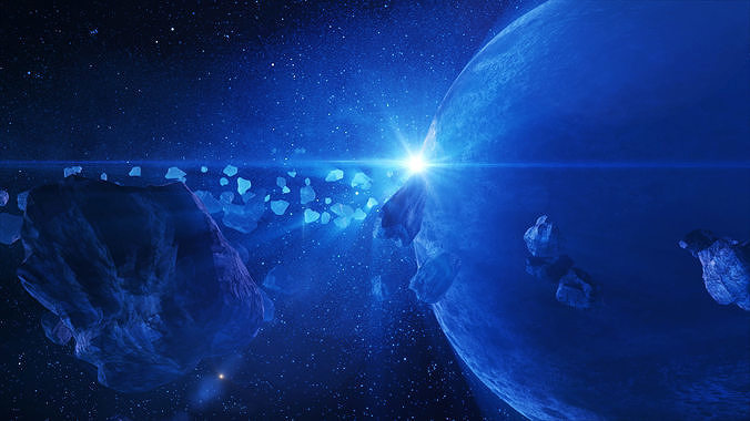 Space meteorite 3D model