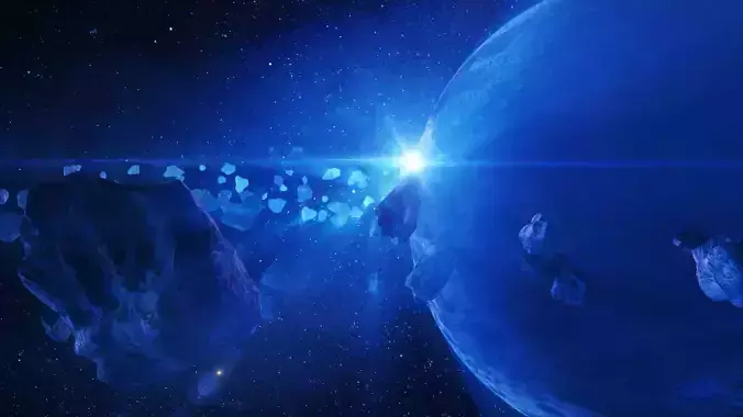 Space meteorite 3D model