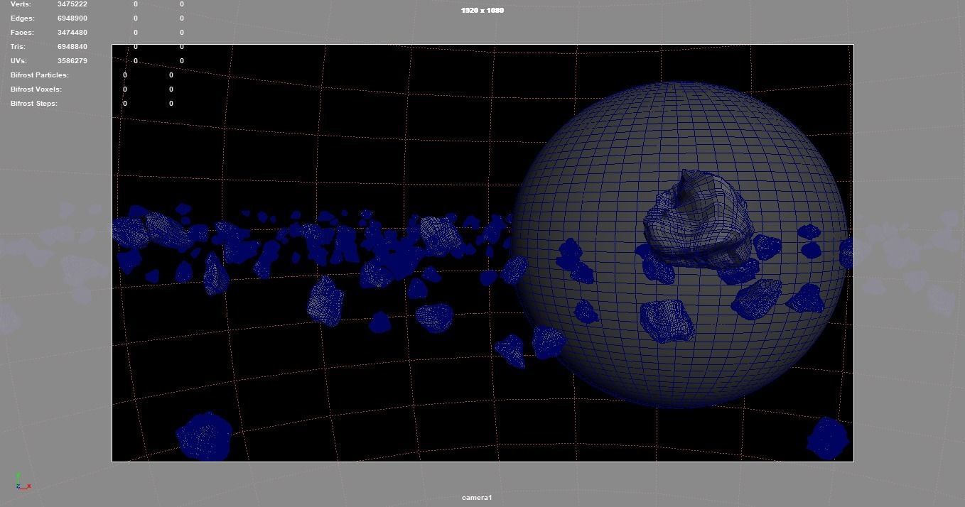 Space meteorite 3D model_4