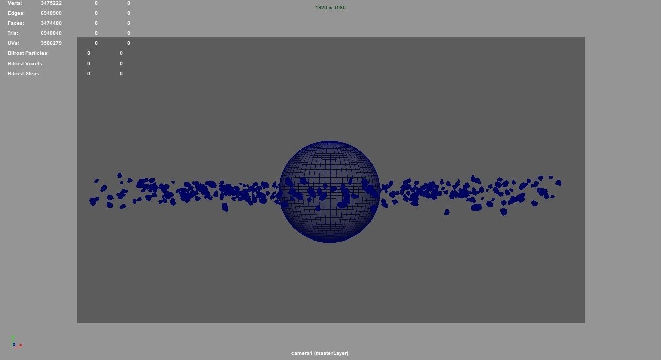 Space meteorite 3D model_6