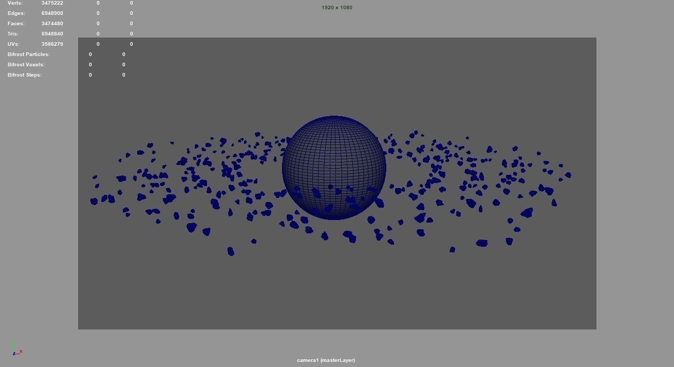 Space meteorite 3D model_7