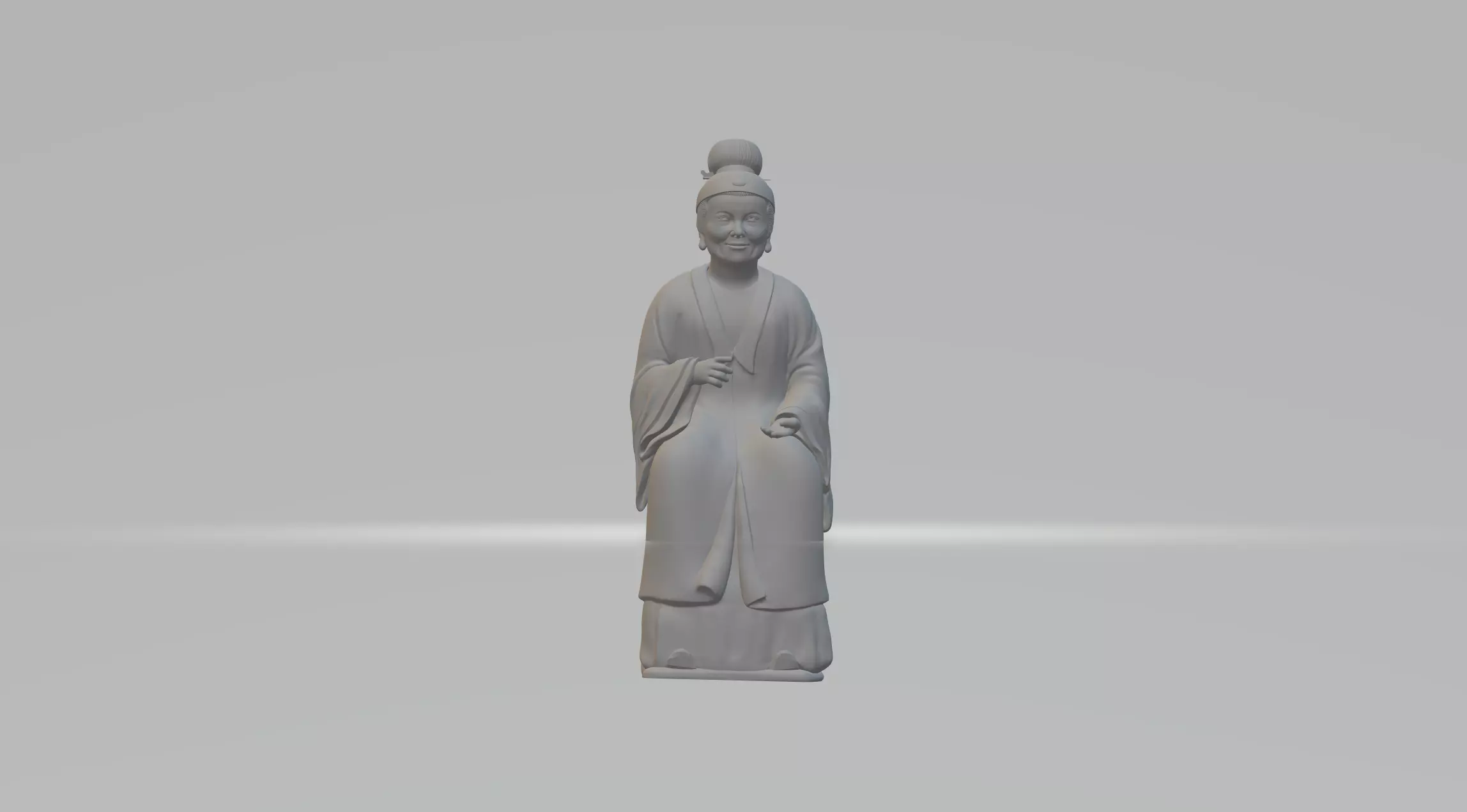 Chinese Grandma 3D Model 3D print model_0