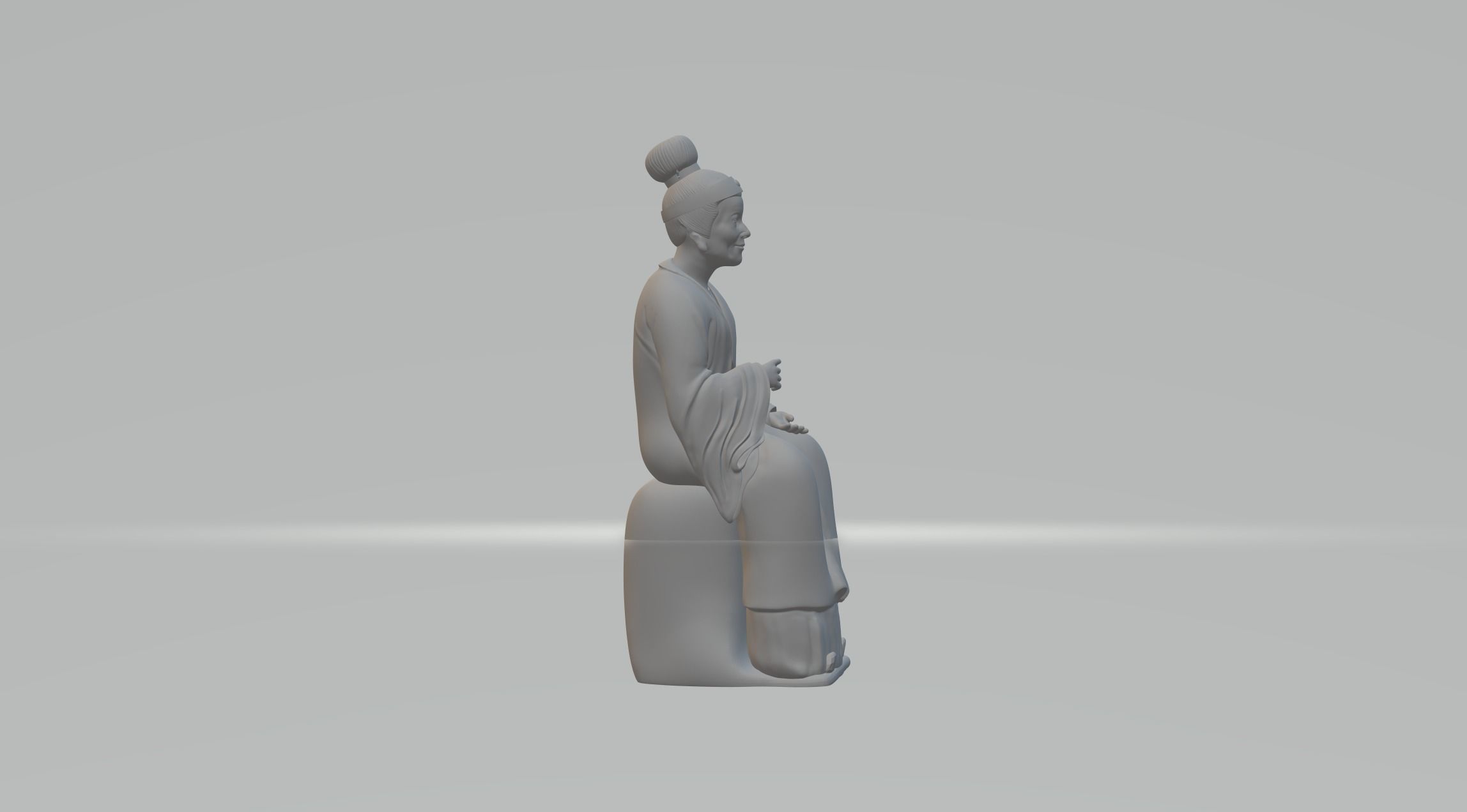 Chinese Grandma 3D Model 3D print model_1