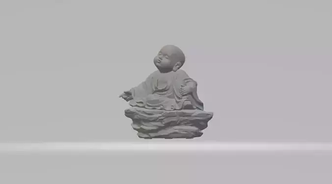 Little Monk 3D Model
