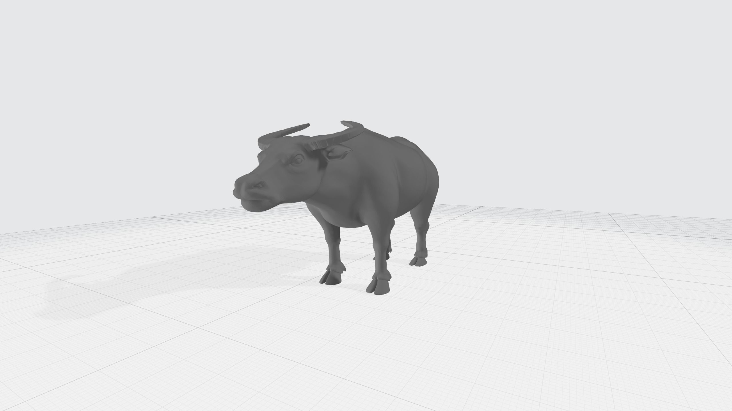 Buffalo 3D Model bull 3D print model_1