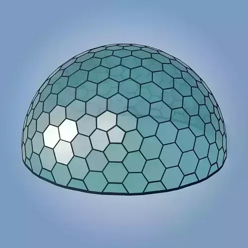 Geodesic Dome Low-poly 3D model