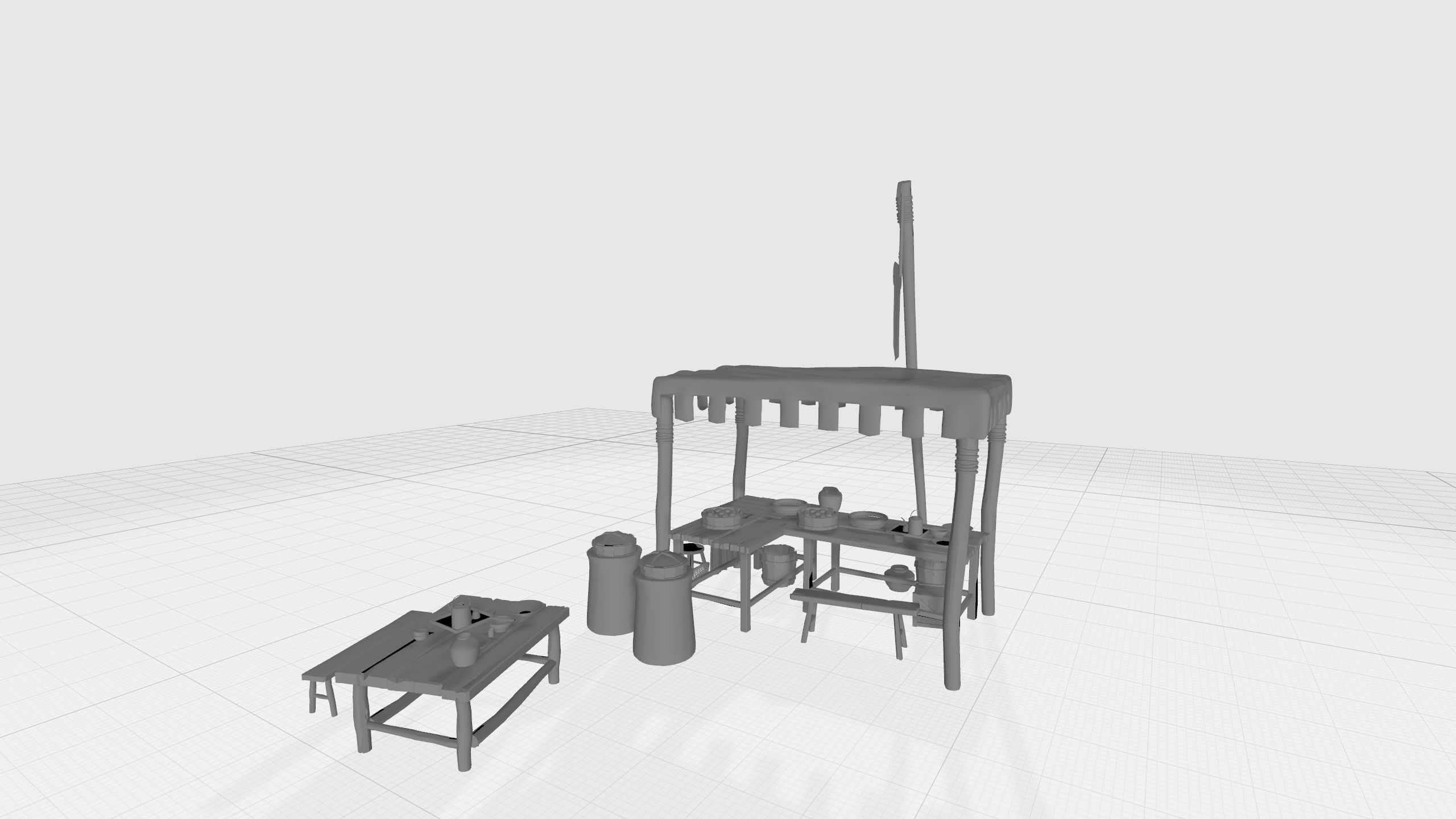 Chinese Store 3D Model Low-poly 3D model_2