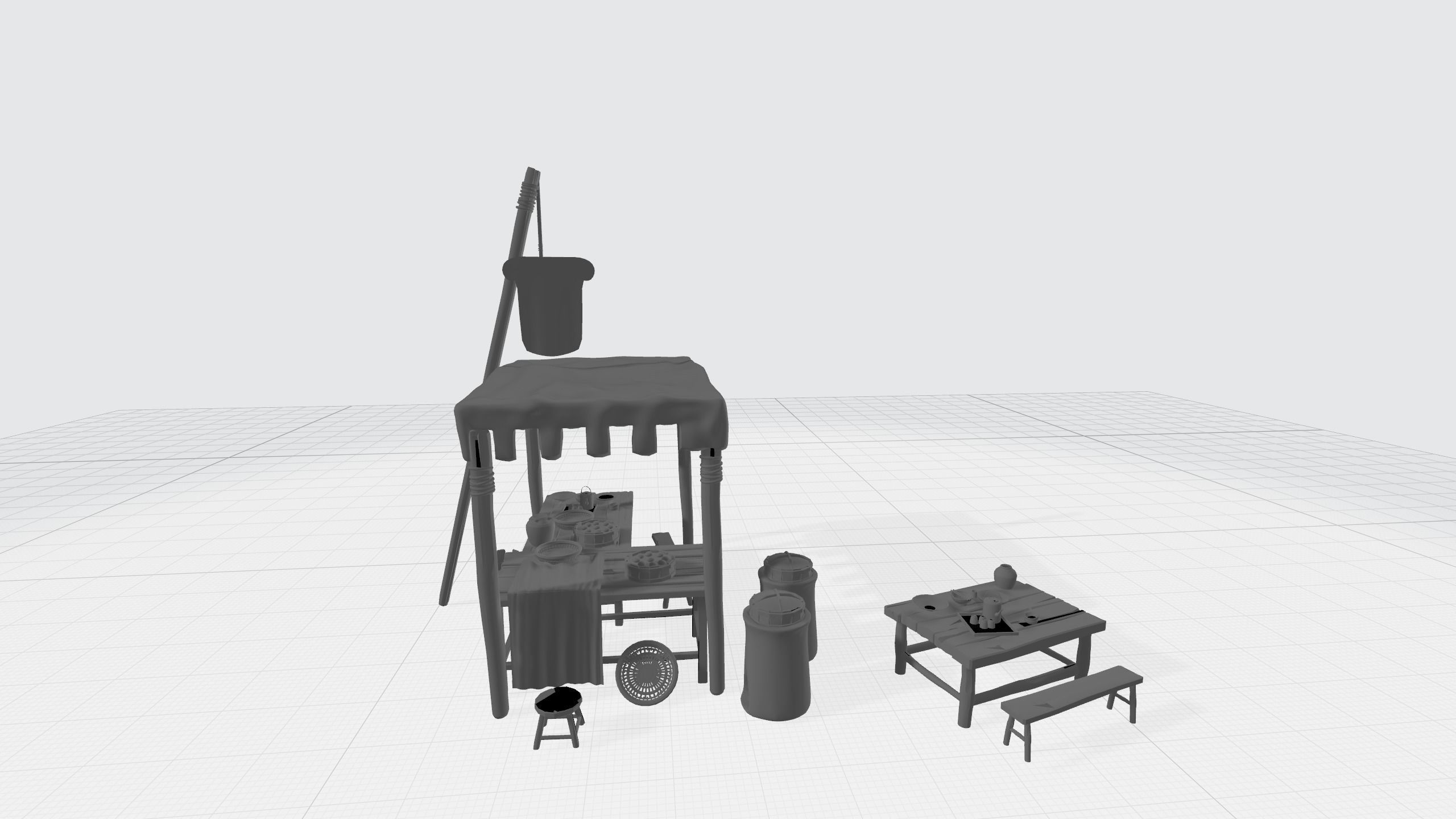 Chinese Store 3D Model Low-poly 3D model_3