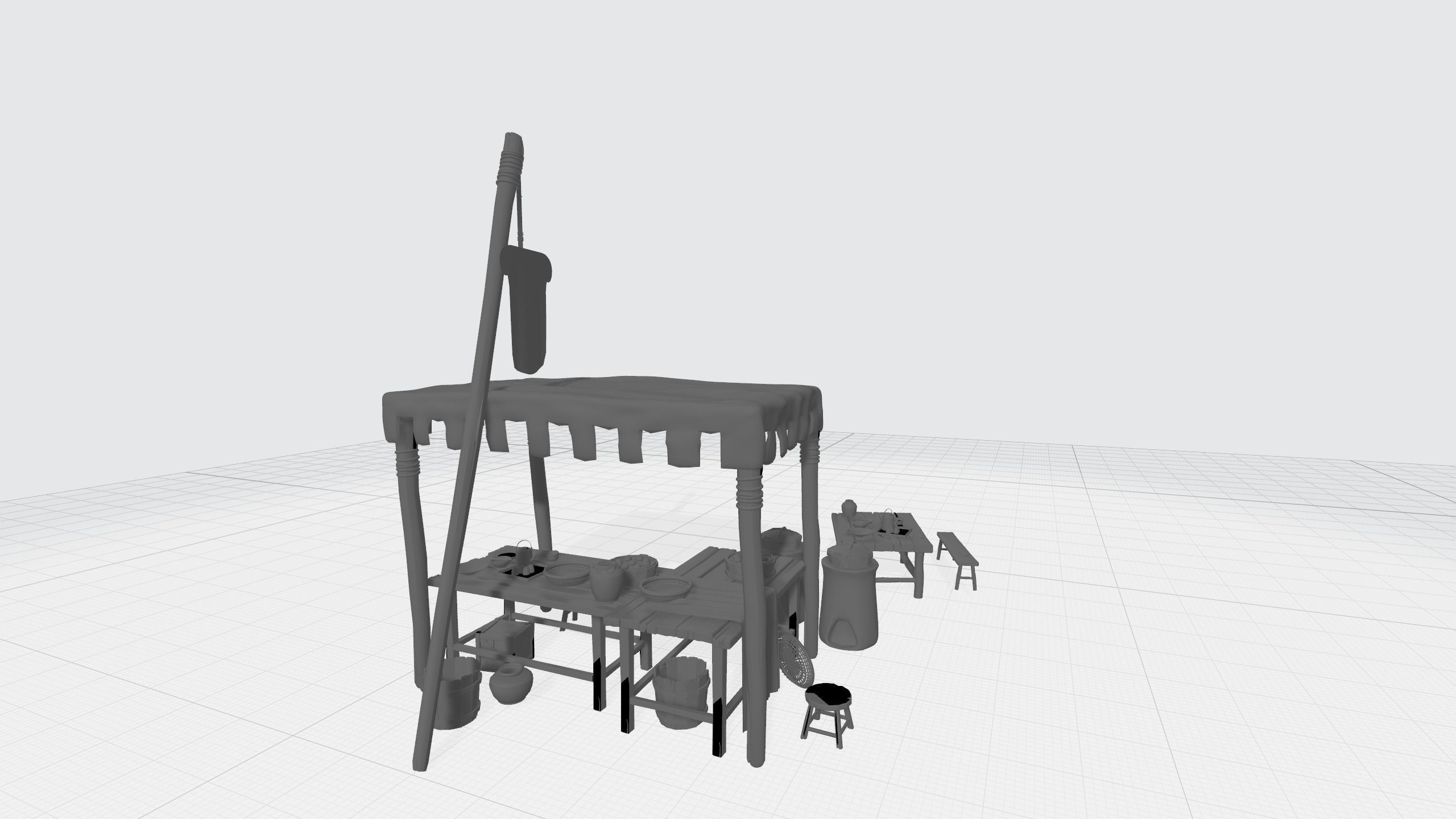 Chinese Store 3D Model Low-poly 3D model_4