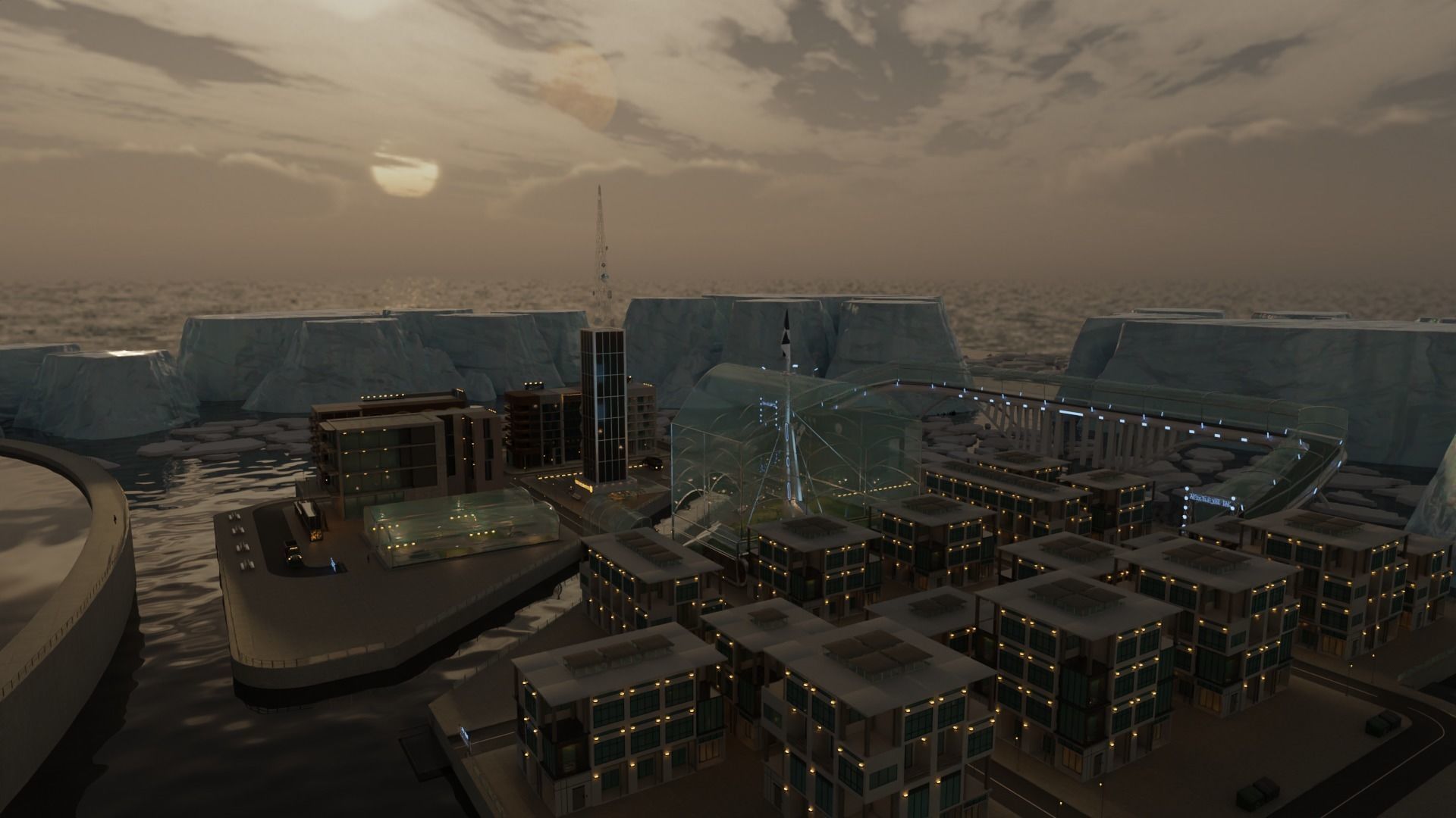 Antarctic City 3D model_7