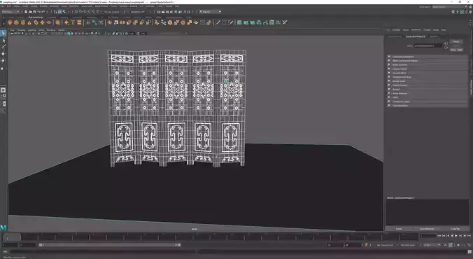 Folding Screens - Pingfeng 3D Model