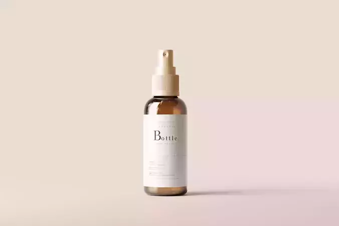 Spray Bottle Mockup Low-poly 3D model