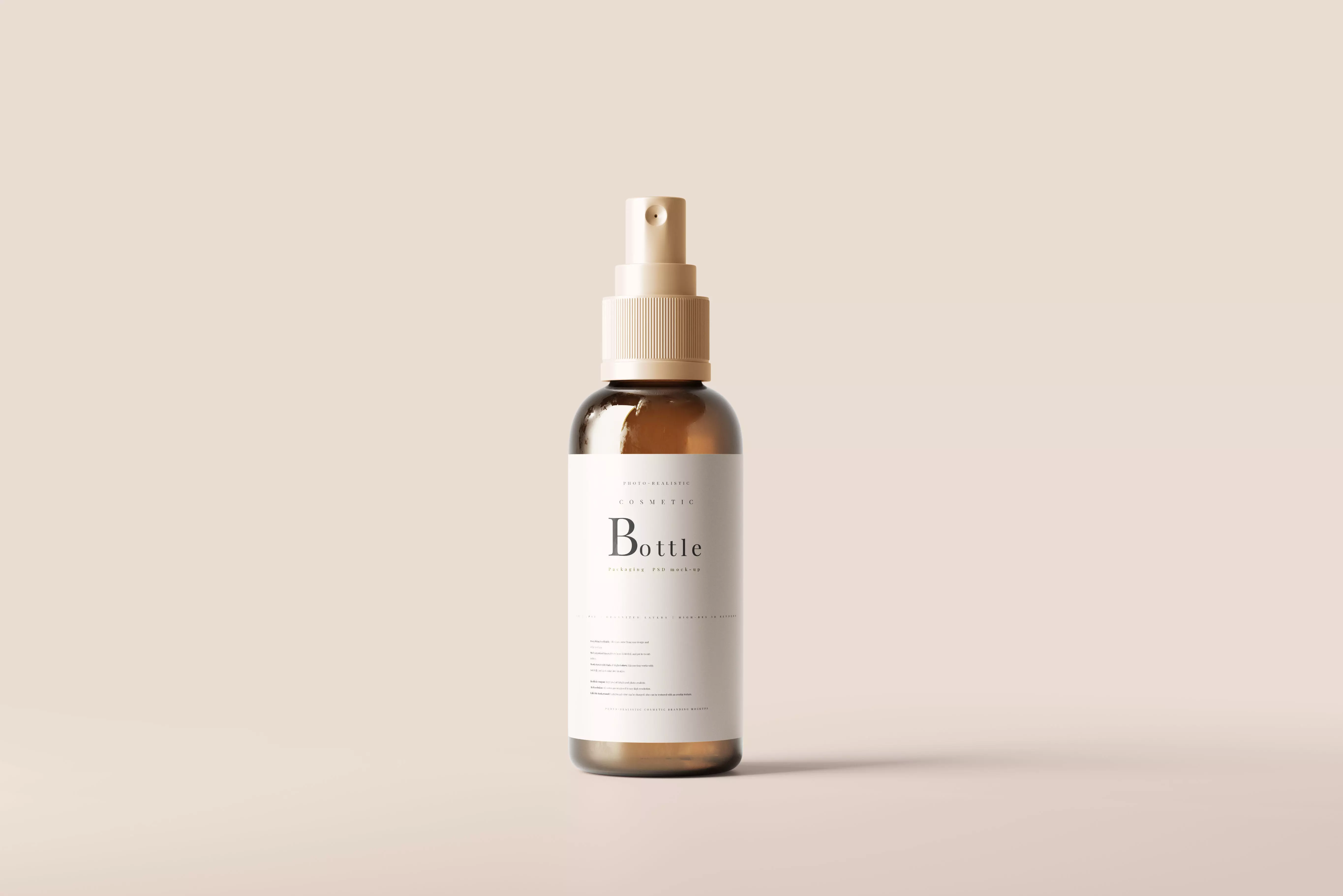 Spray Bottle Mockup Low-poly 3D model_0