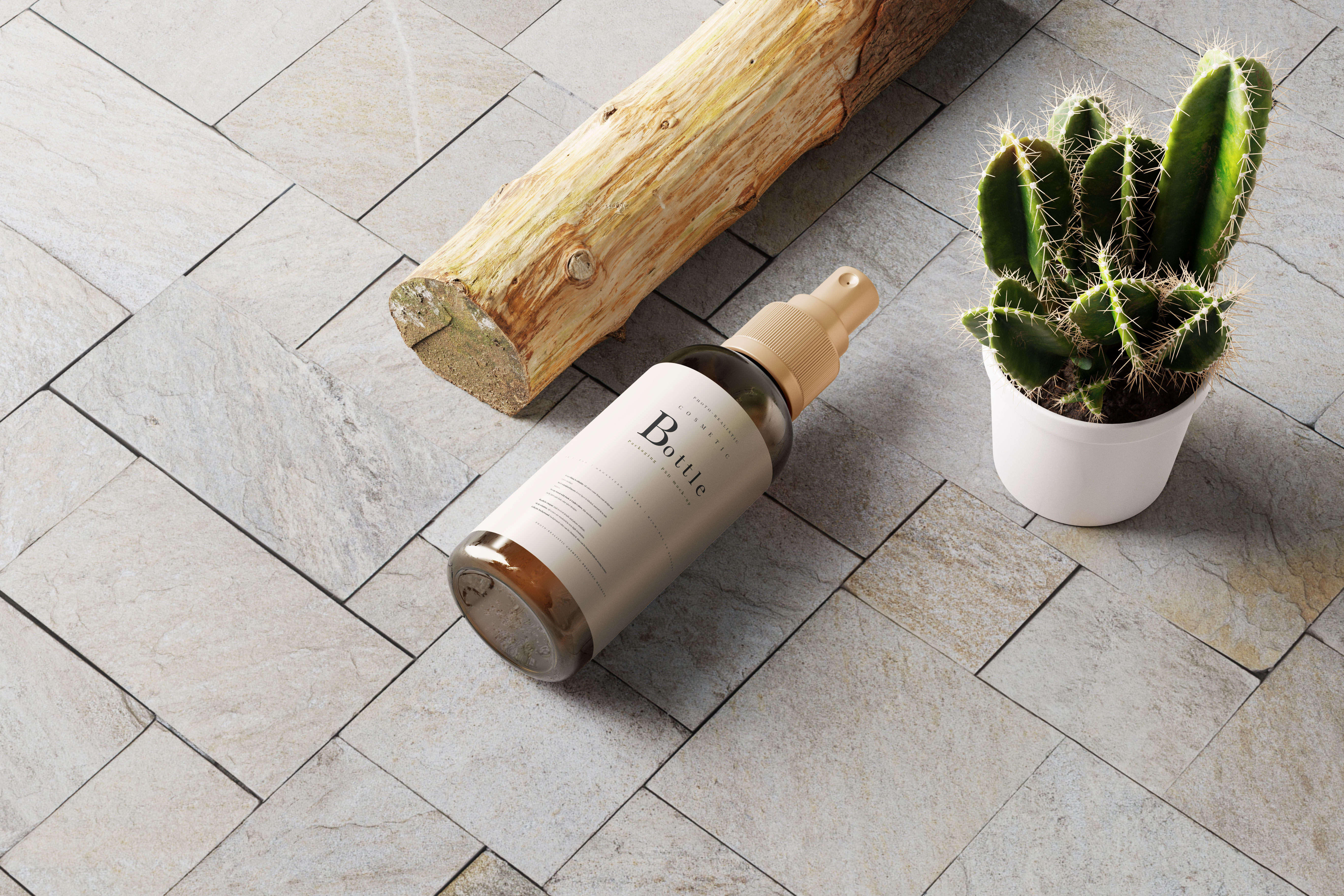 Spray Bottle Mockup Low-poly 3D model_8