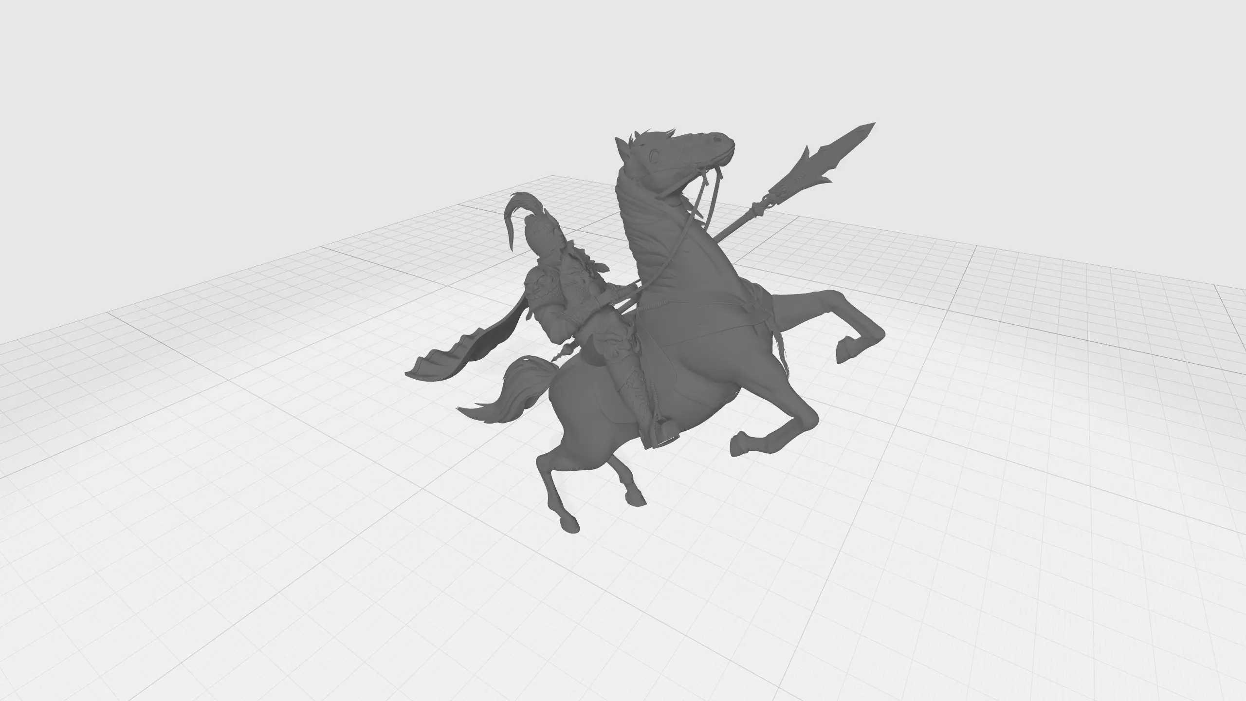 Battlefield Equestrian General 3D Model 3D print model