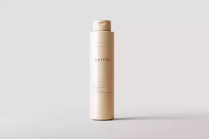 Slim Plastic Cosmetic Bottle Mockup Low-poly 3D model