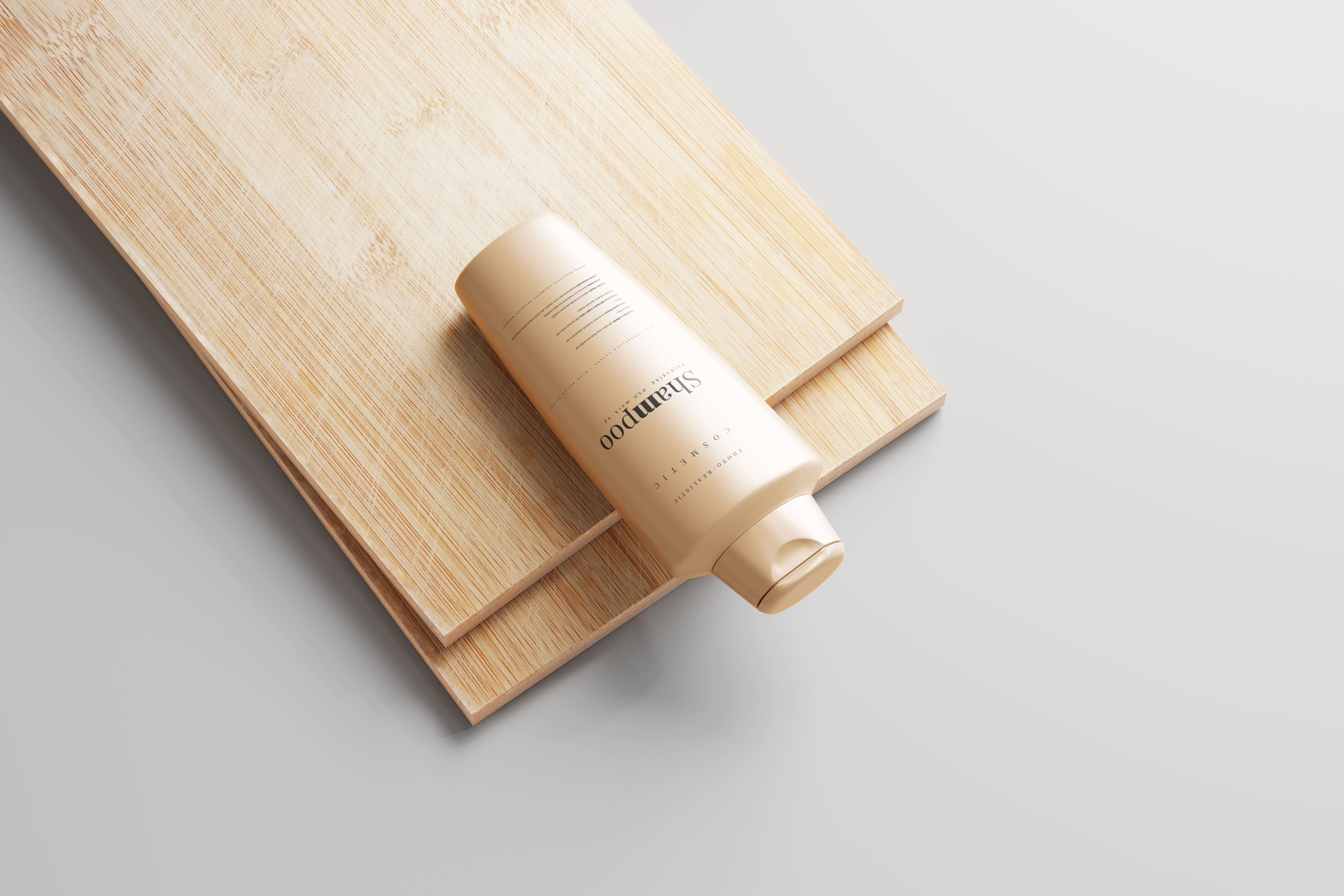 Plastic Shampoo Bottle Mockup Low-poly 3D model_6