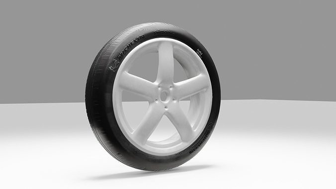 Car Wheel Tire Michelin primacy4 Disk Dezent TY Low-poly 3D model