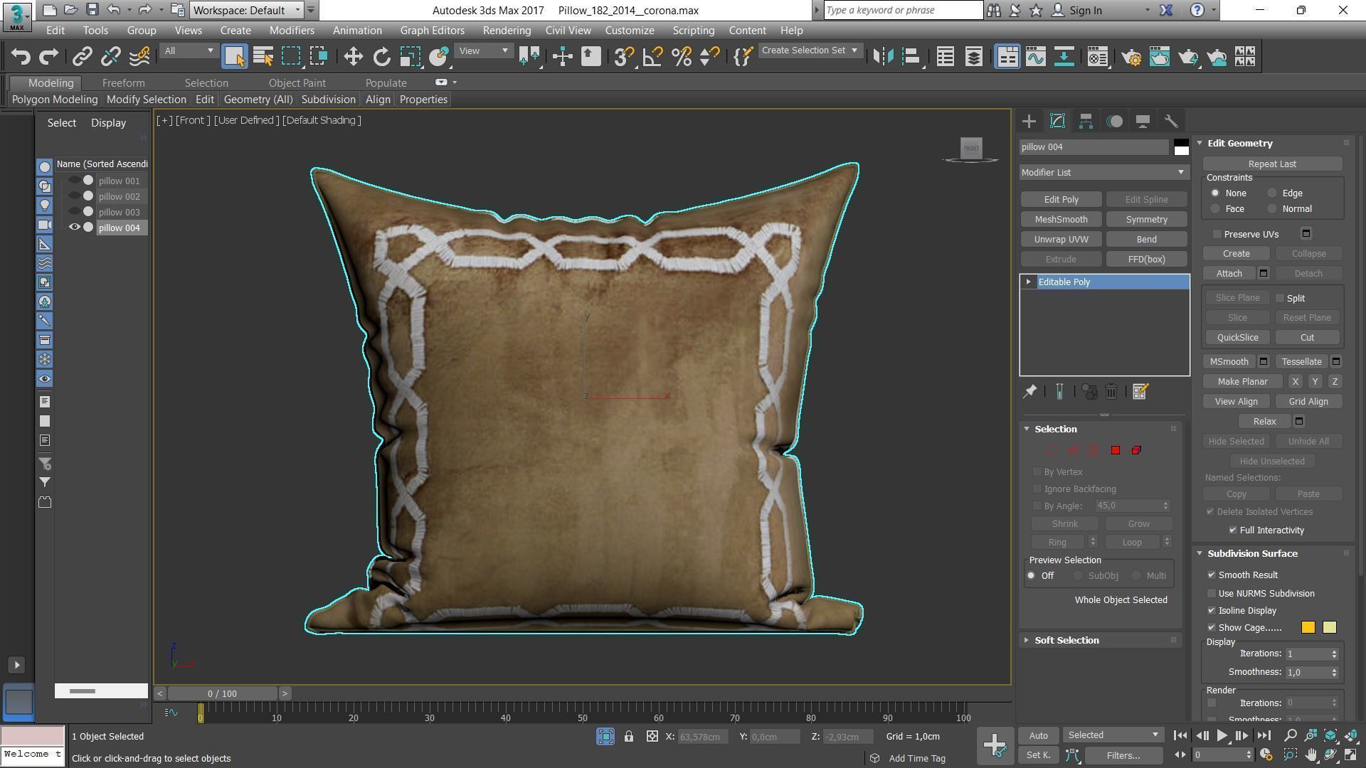 Decorative pillows Houzz set 182 3D model_10