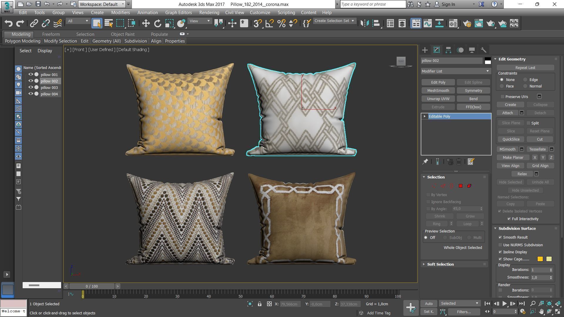 Decorative pillows Houzz set 182 3D model_18