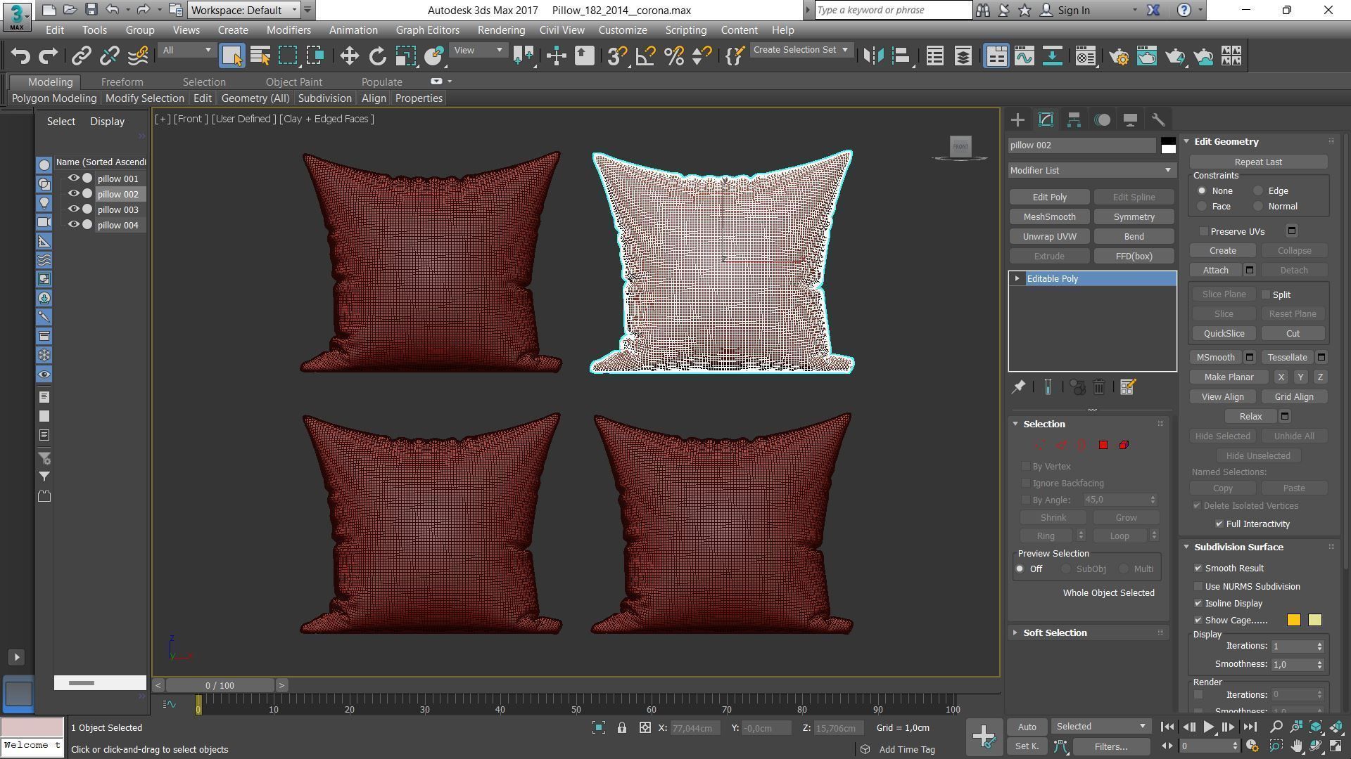Decorative pillows Houzz set 182 3D model_1