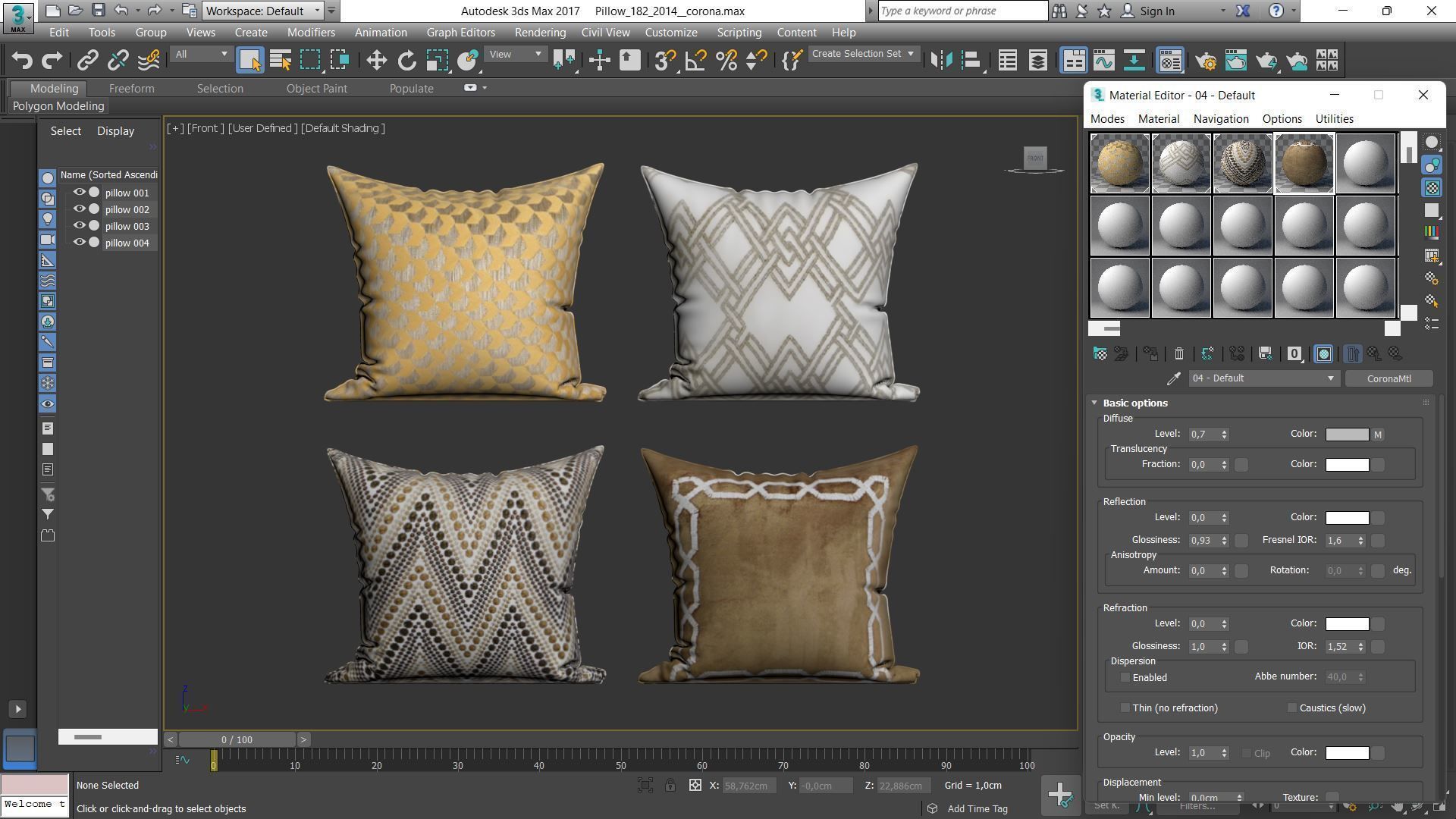 Decorative pillows Houzz set 182 3D model_13