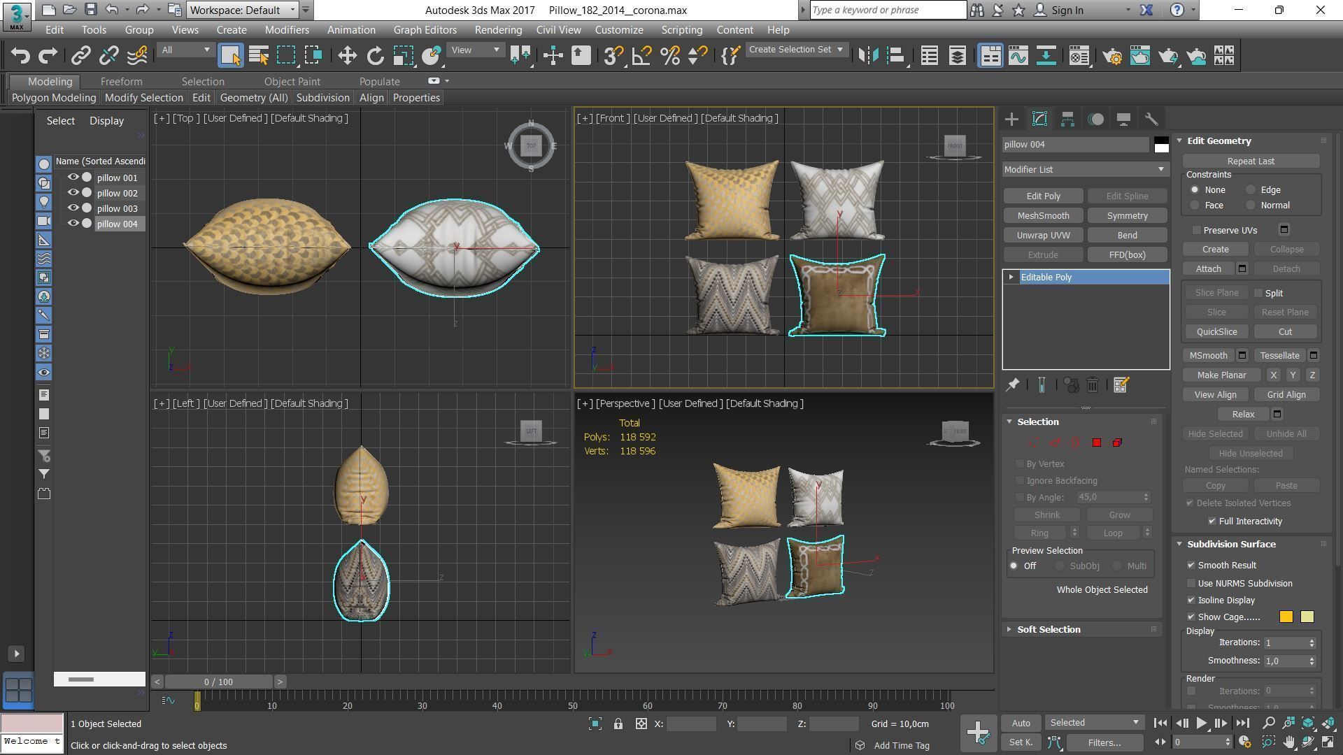 Decorative pillows Houzz set 182 3D model_14