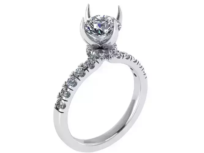 Round Cut Diamond Engagement Ring 0716