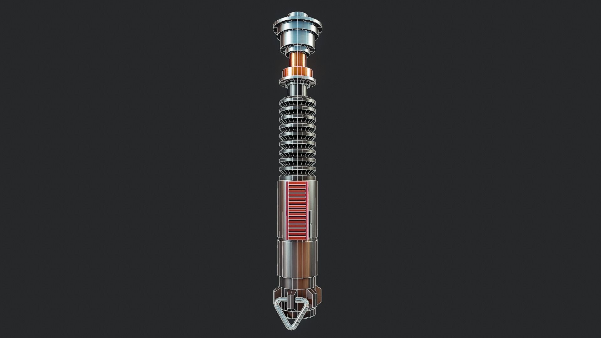 Lightsaber  - Tutorial Included Low-poly 3D model_5
