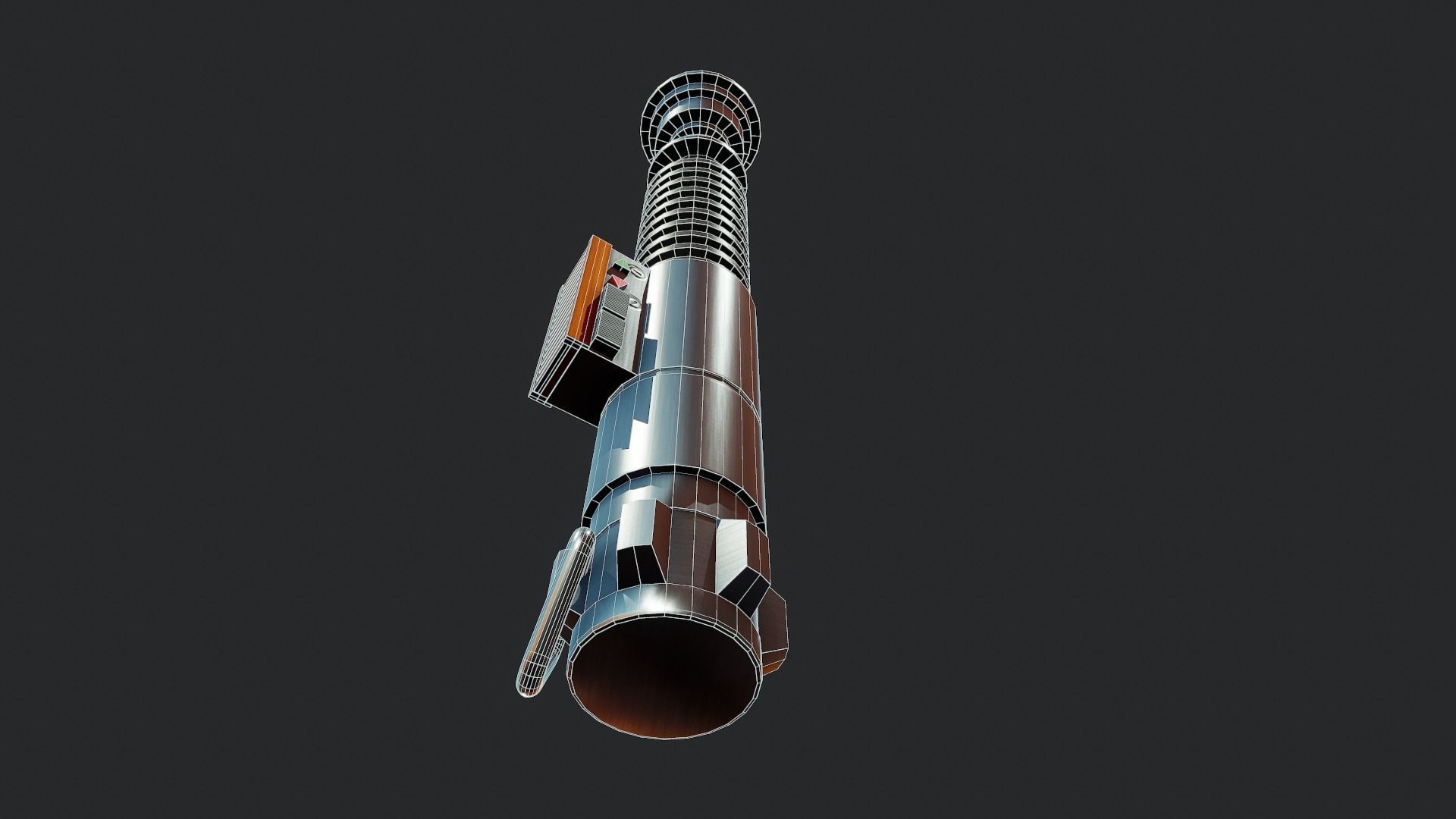Lightsaber  - Tutorial Included Low-poly 3D model_7