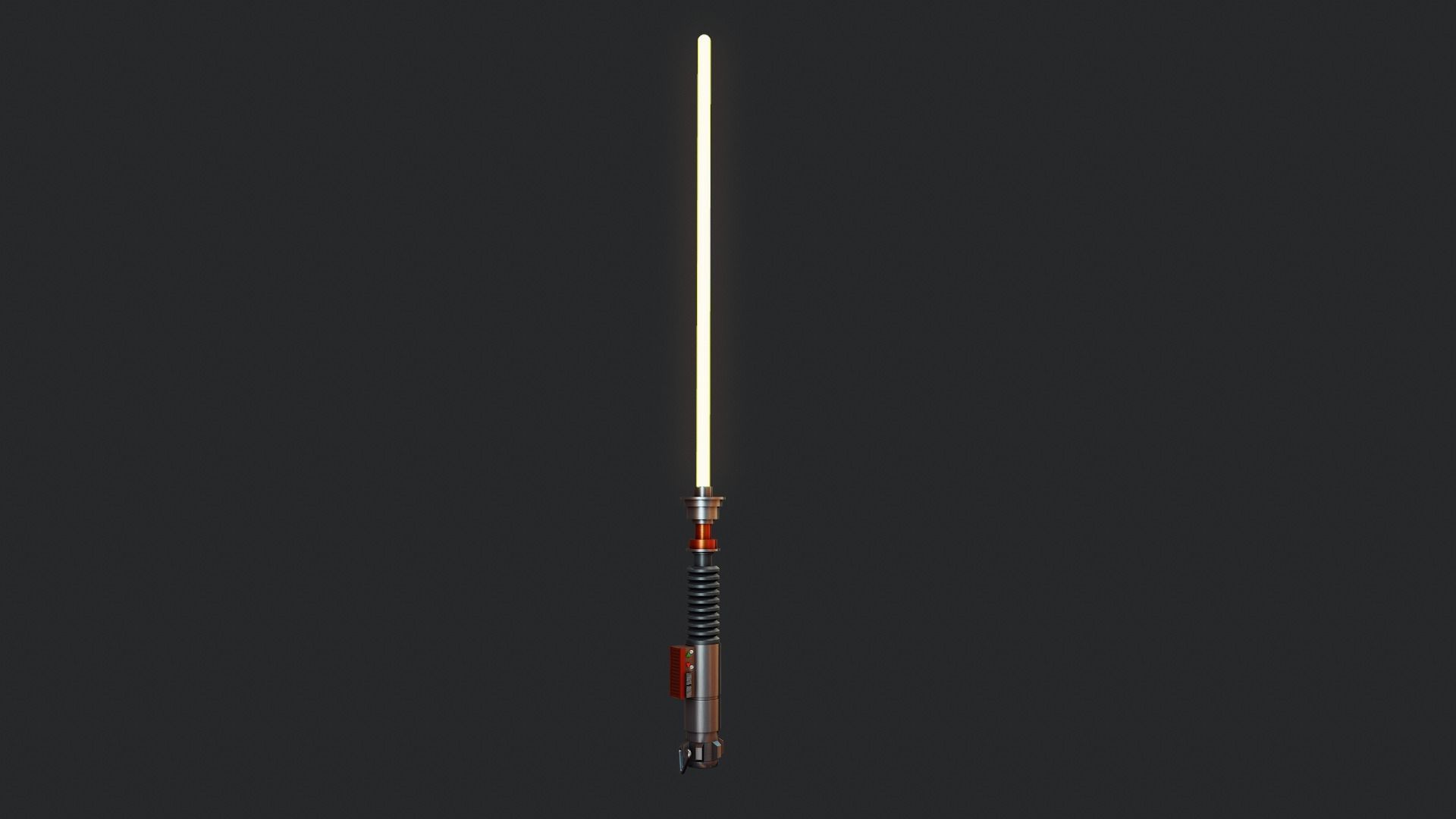 Lightsaber  - Tutorial Included Low-poly 3D model_12