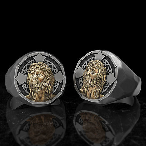 Ring Jesus 3d model for 3d printing 3D print model 3D print model