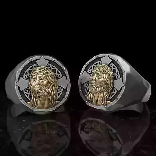 Ring Jesus 3d model for 3d printing 3D print model