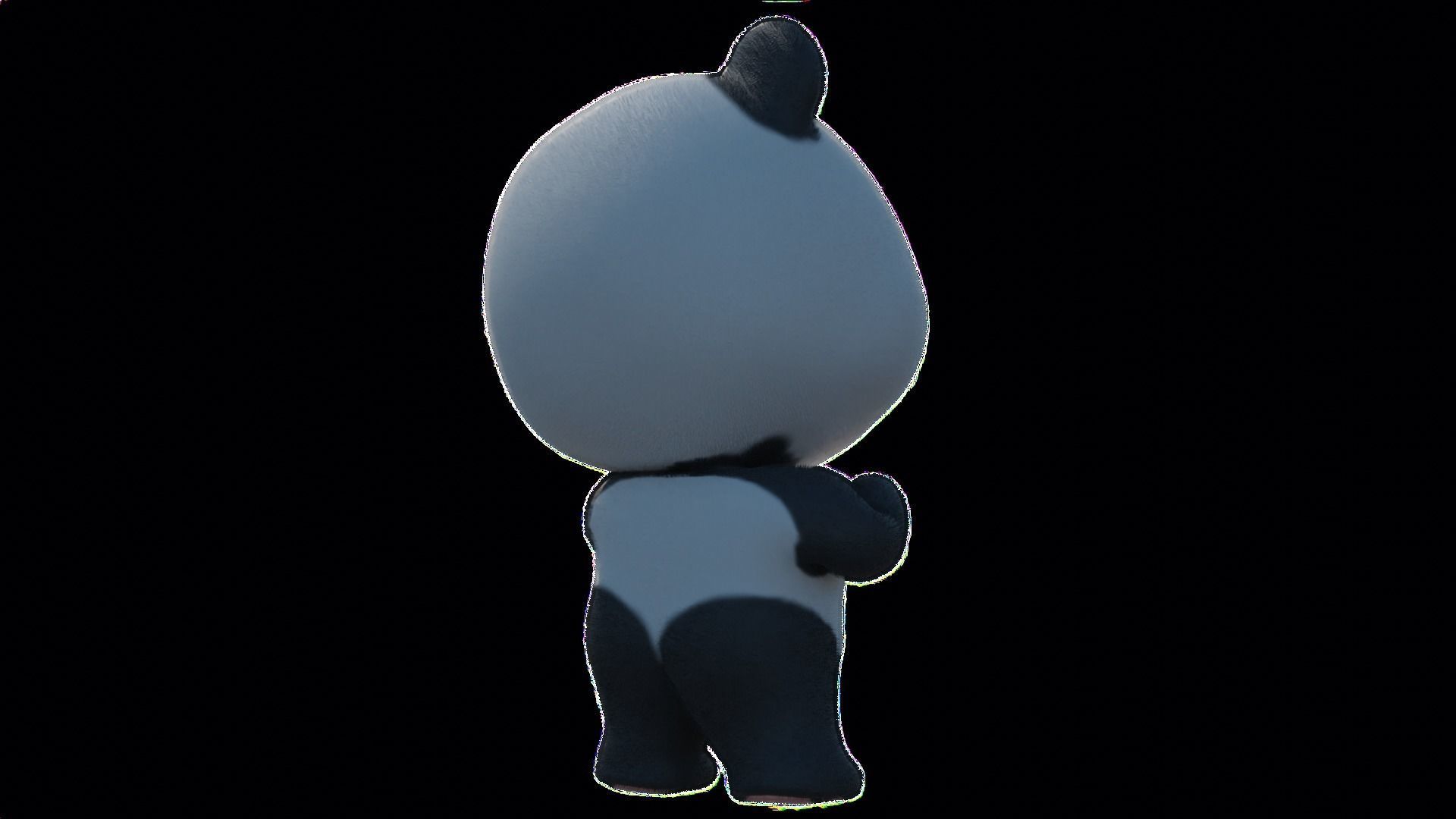 Cute Little Panda 3D model_11