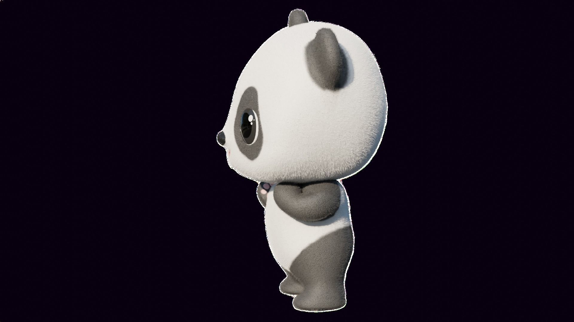 Cute Little Panda 3D model_10