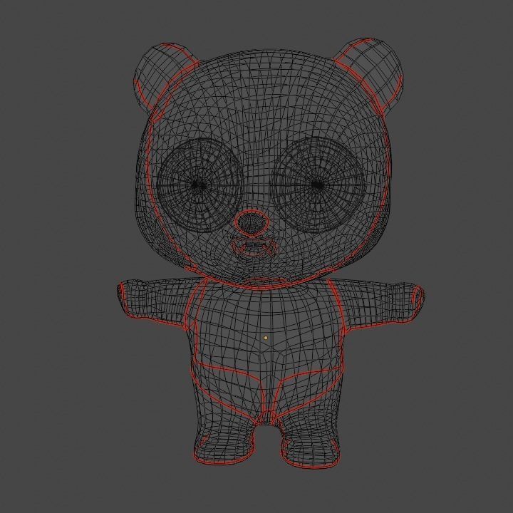 Cute Little Panda 3D model_15