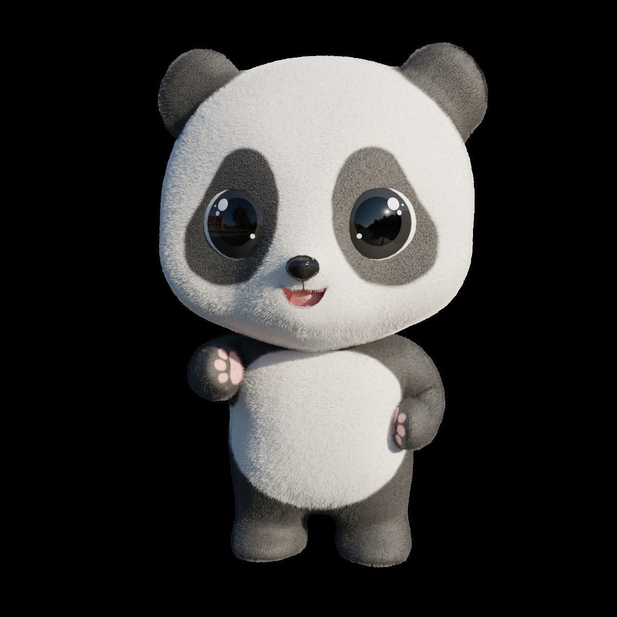 Cute Little Panda 3D model_1