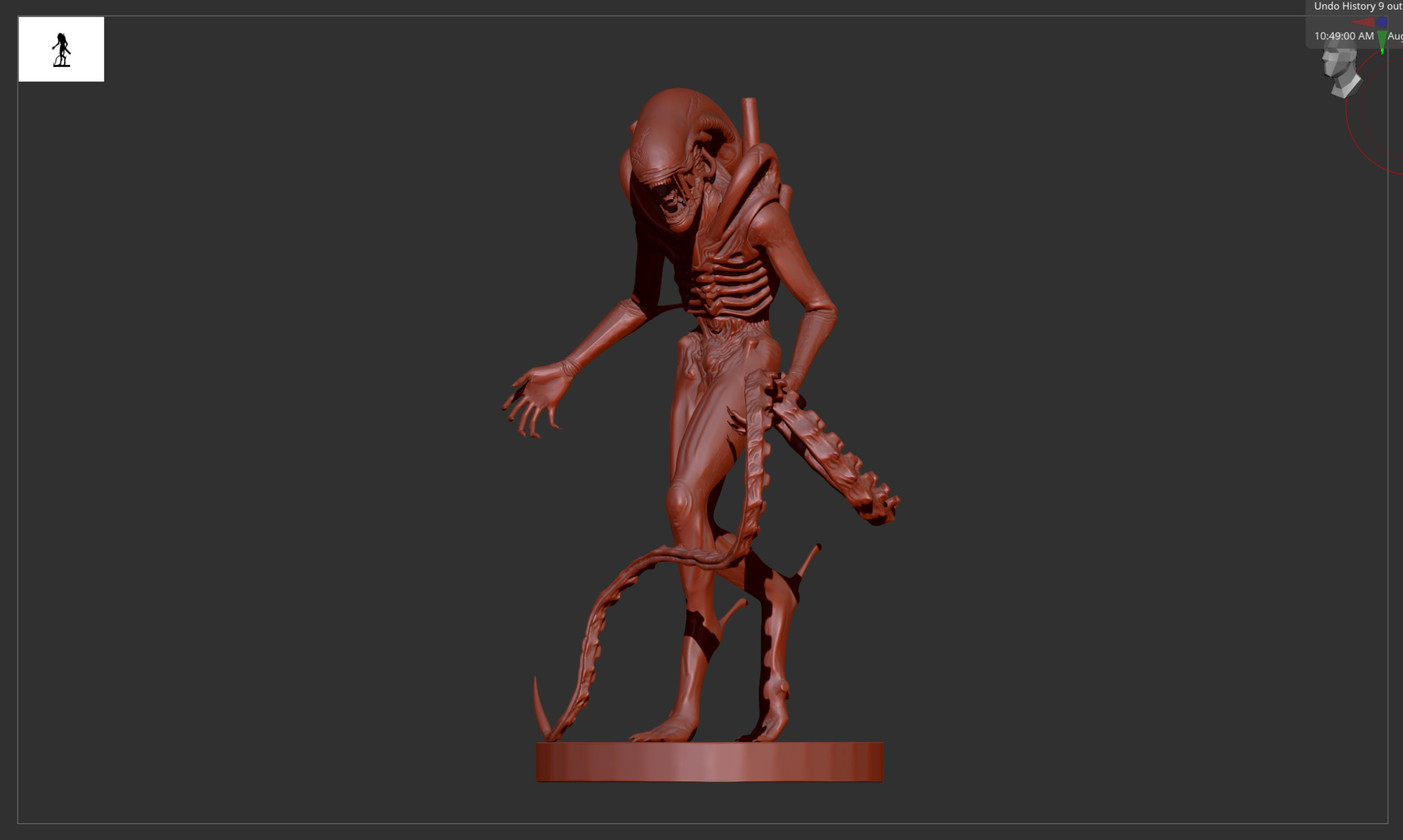 Battle-hardened Xenomorph Alien 3D print model_2