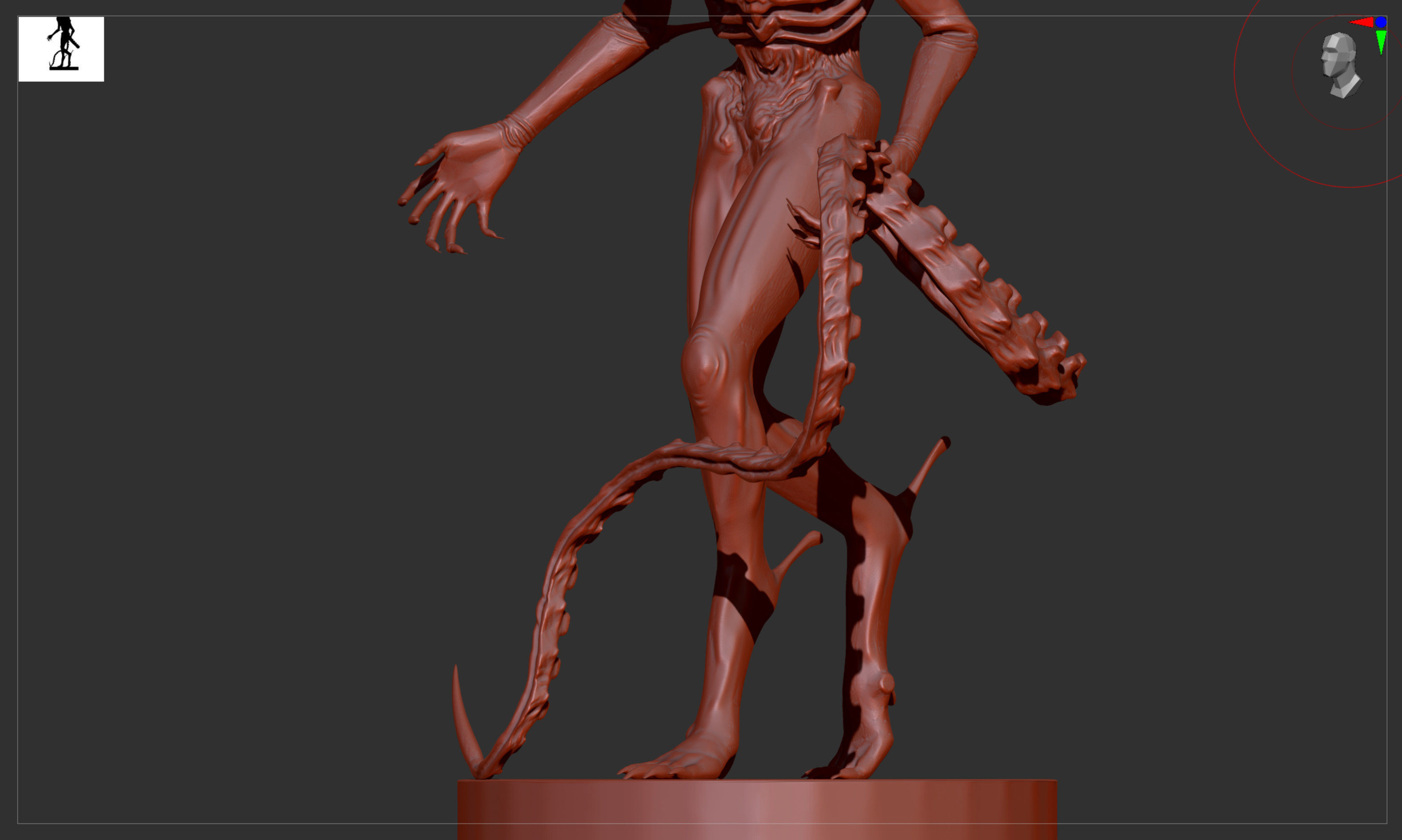 Battle-hardened Xenomorph Alien 3D print model_13