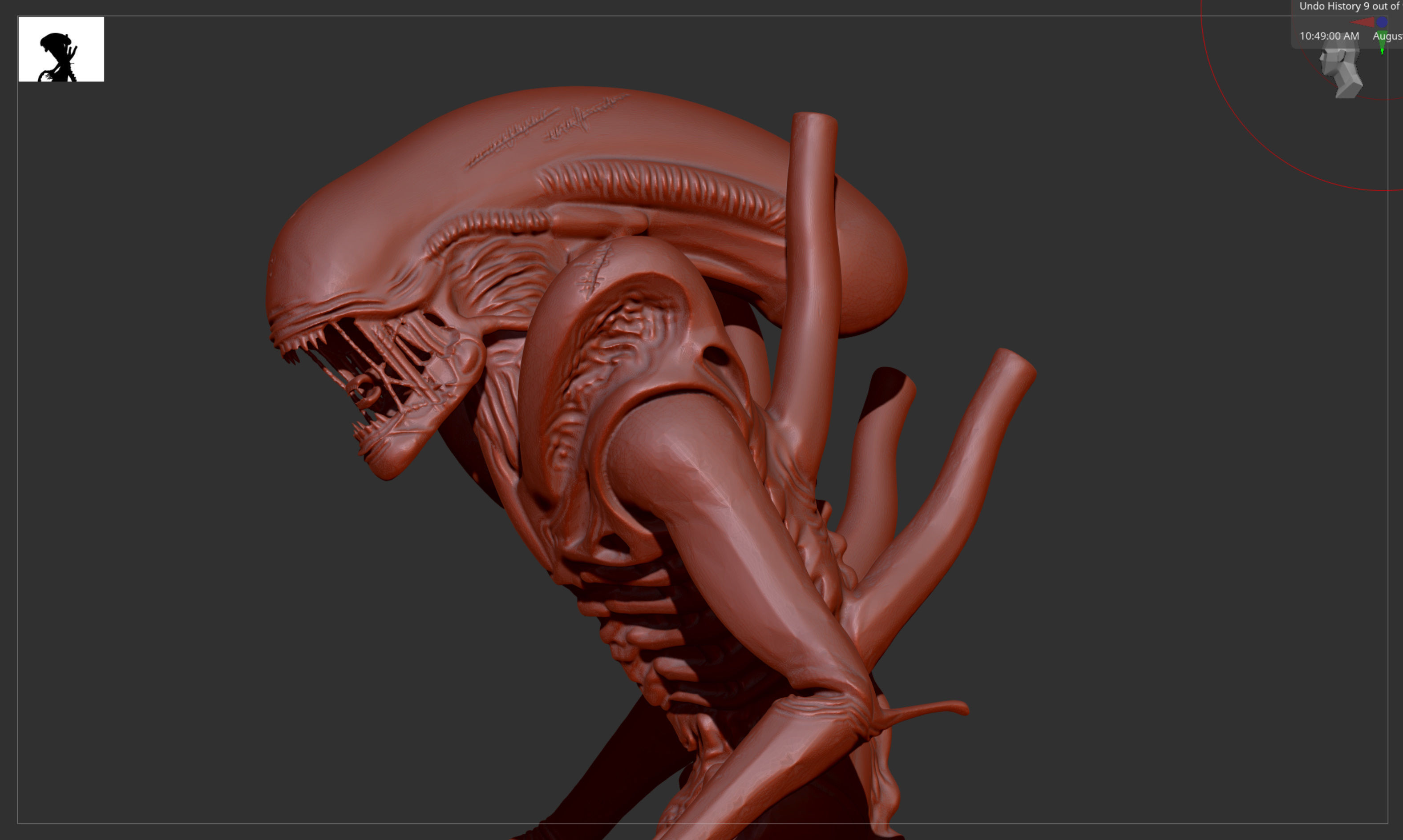 Battle-hardened Xenomorph Alien 3D print model_11